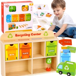 Tooky Toy Dřevěné Centrum Recyklace Edukační Třídič