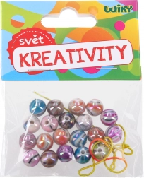 Barevné korálky na provázek