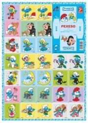 Pexeso Šmoulové – papírová společenská hra (32 dvojic)