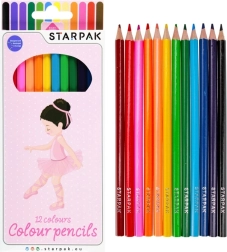 Barevné pastelky balerína, sada 12 barev