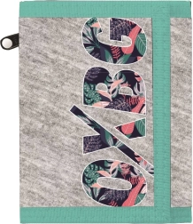 Textilní peněženka OXY Grey Tropical se suchým zipem