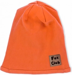 Kojenecká bavlněná čepička Nicol Fox Club oranžová