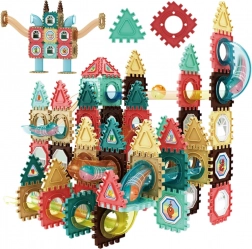 Magnetické stavebnice 3D WOOPIE – kuličková dráha 128 dílů