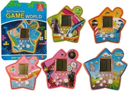 Kapesní elektronická hra tetris ve tvaru hvězdy – oranžová