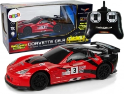 Sportovní auto R/C 1:24 Corvette C6.R červené s osvětlením