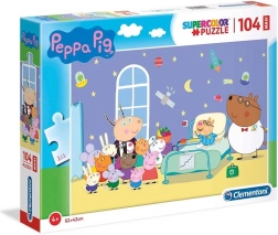 Puzzle Supercolor Maxi 104 Prasátko Peppa