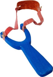 Dřevěný prak modrý