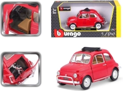 Bburago Fiat 500L 1:24 červený kovový model