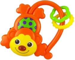 Dětské chrastítko se zvukem Baby Mix opička oranžová