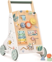 Dřevěné chodítko Montessori s motivem džungle
