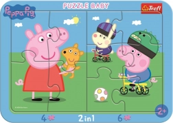 TREFL Baby puzzle Šťastné prasátko Peppa 2v1, 10 dílků