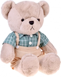 plyšový medvídek Franek 58 cm v zelené vintage košili