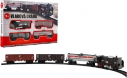 Plastový vláček se světlem a zvukem na baterie s kolejemi 104 × 68 cm