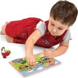 Studo Wood Vkládačka Se Zvířátky Na Statku