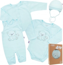 Dojenecká sada do porodnice New Baby Sweet Bear modrá, vel. 62 (3–6 měsíců)