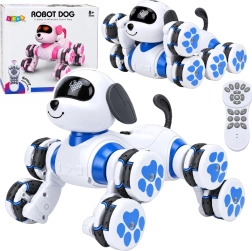 Interaktivní robotický pes na dálkové ovládání s 8 koly a LED