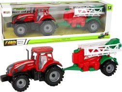 Traktor s postřikovačem červený – set pro malé farmáře
