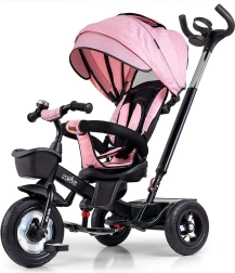 Dětská tříkolka s vodící tyčí MILLY MALLY Movie black-pink