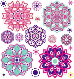 Naprasovacie dekorace Mandala malý kutník