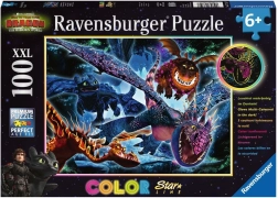 svítící puzzle jak vycvičit draka 3 xxl 100 dílků – ravensburger