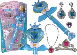 Interaktivní kouzelná hůlka s projektorem modrá příslušenství pro vílu