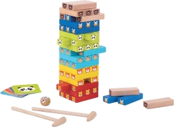 Dřevěná věž Jenga se zvířátky 2Kids Toys