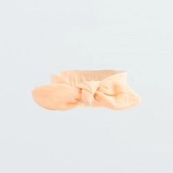 Mušelínová čelenka pro miminko New Baby Leny Peach 3–6 měsíců