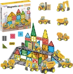 Magnetická stavebnice Woopie se stavebními vozidly