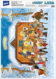 Okenní fólie vánoce Josef Lada