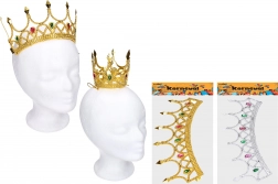 Karnevalová koruna v zlaté/stříbrné barvě