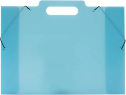 Tříklopá složka na výkresy A3 modrá Opaline Frosty