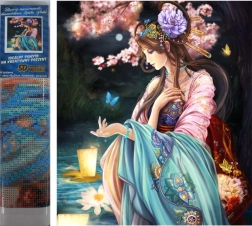 Diamantové malování Motýlí královna 30x40cm