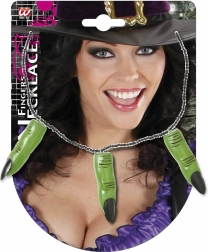 Strašidelný hororový náhrdelník s prsty