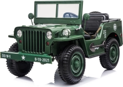 Elektrické dětské auto jeep willys 3místné s dálkovým ovládáním 12v – Zelená