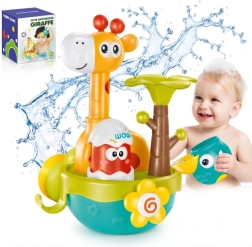 Woopie Baby koupací hračka žirafa s přísavkami a trychtýřem