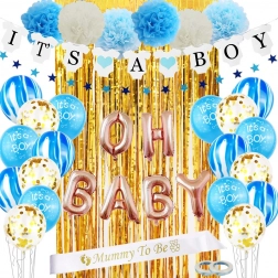 Sada balónků a dekorací na baby shower – it’s a boy