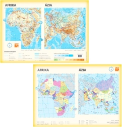 Mapa Afrika a Asie oboustranná A3