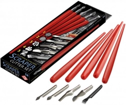 Škrabací pera sada 5 ks