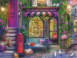 Ravensburger puzzle Love Letters Chocolate Shop 1500 dílků