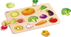 Dřevěné montessori puzzle zelenina CLASSIC WORLD
