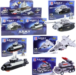 Stavebnice armáda 2v1 – vojenská vozidla a robot