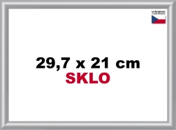 Plastový rámeček stříbrný pro A4