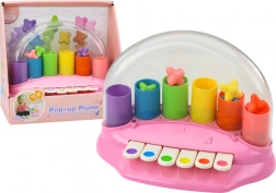 Interaktivní růžové pianinko s vystřelujícími hvězdičkami