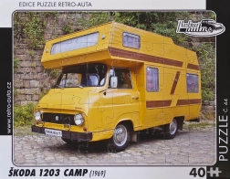 Puzzle Retro Auta Škoda 1203 Camp 40 dílků