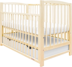 Dětská postýlka New Baby Lilly se stahovací bočnicí a šuplíkem – přírodní