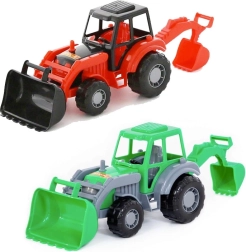 Plastový traktor s nakladačem a bagrem