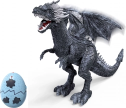 Ledový drak na dálkové ovládání s dýmovými, světelnými a zvukovými efekty 56 cm