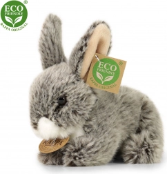 Plyšový králík tmavě šedý ležící 17 cm ECO friendly