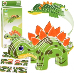 Puzzle 3D kartonový model – dinosaurus stegosaurus DIY