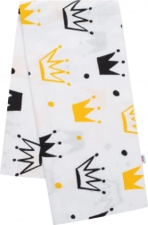 Flanelová plena s potiskem bílá koruna NEW BABY